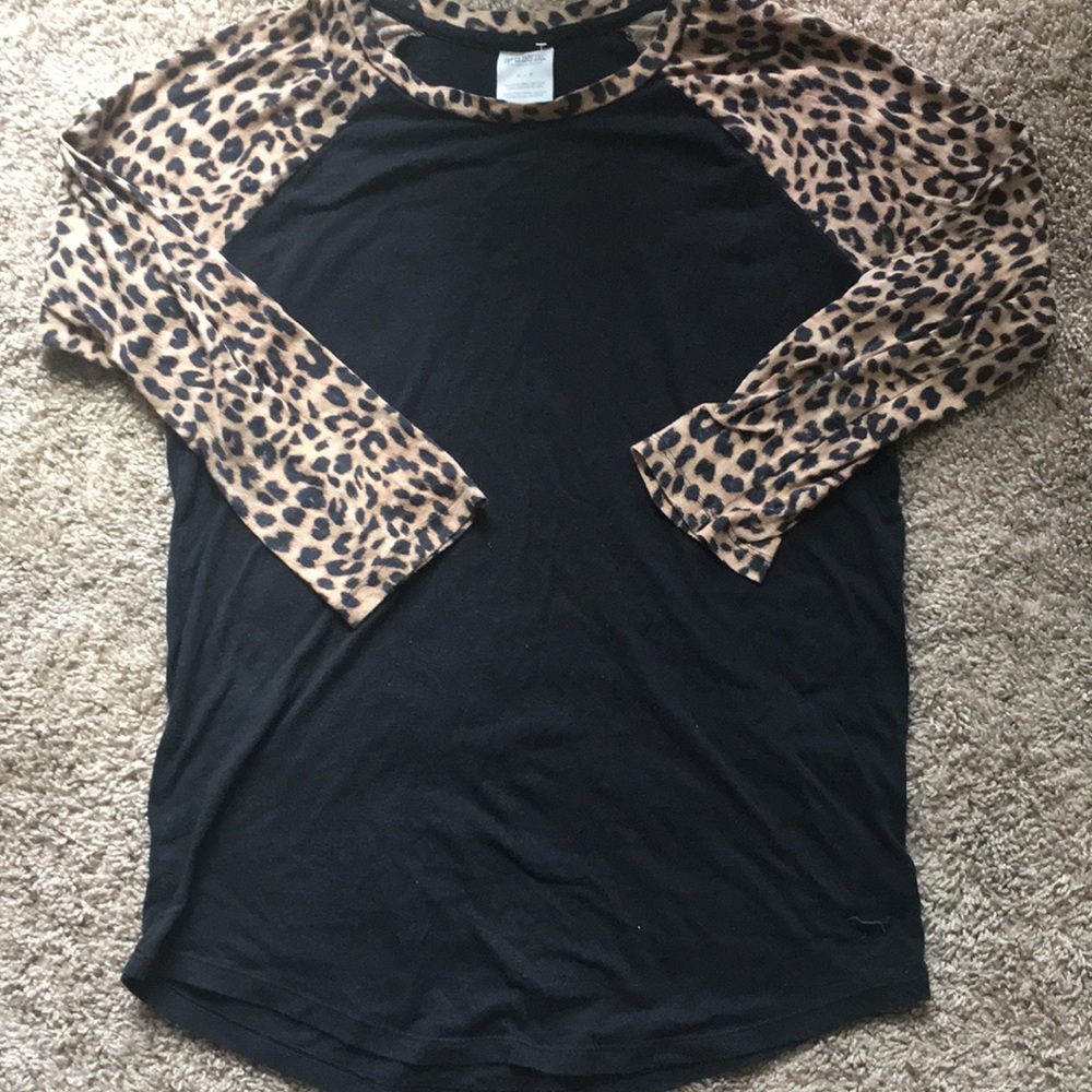 leopard baseball tee
